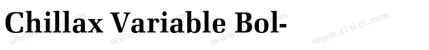 Chillax Variable Bol字体转换
